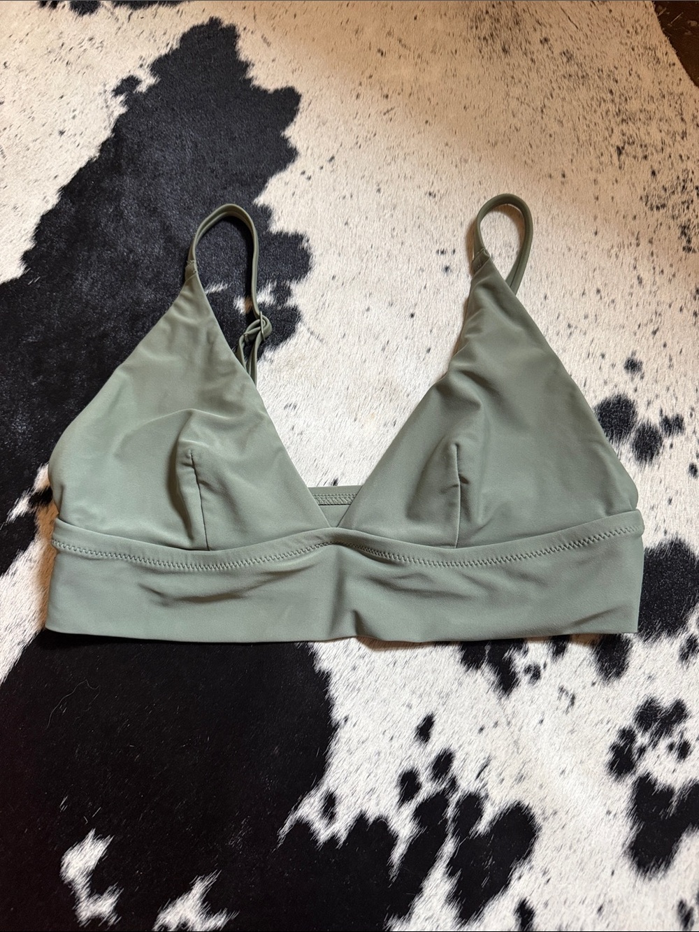 Aerie green triangle swim top size large